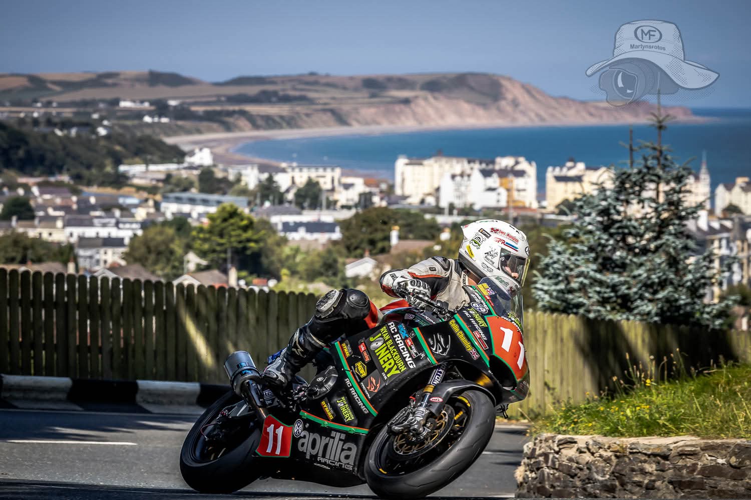 Owen racing along the coast